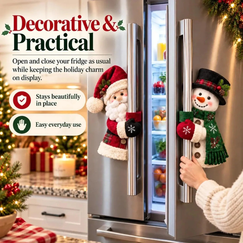 🎅Christmas Door Handle Covers – Santa & Snowman Plush Door Knob Decorations
