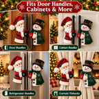 🎅Christmas Door Handle Covers – Santa & Snowman Plush Door Knob Decorations