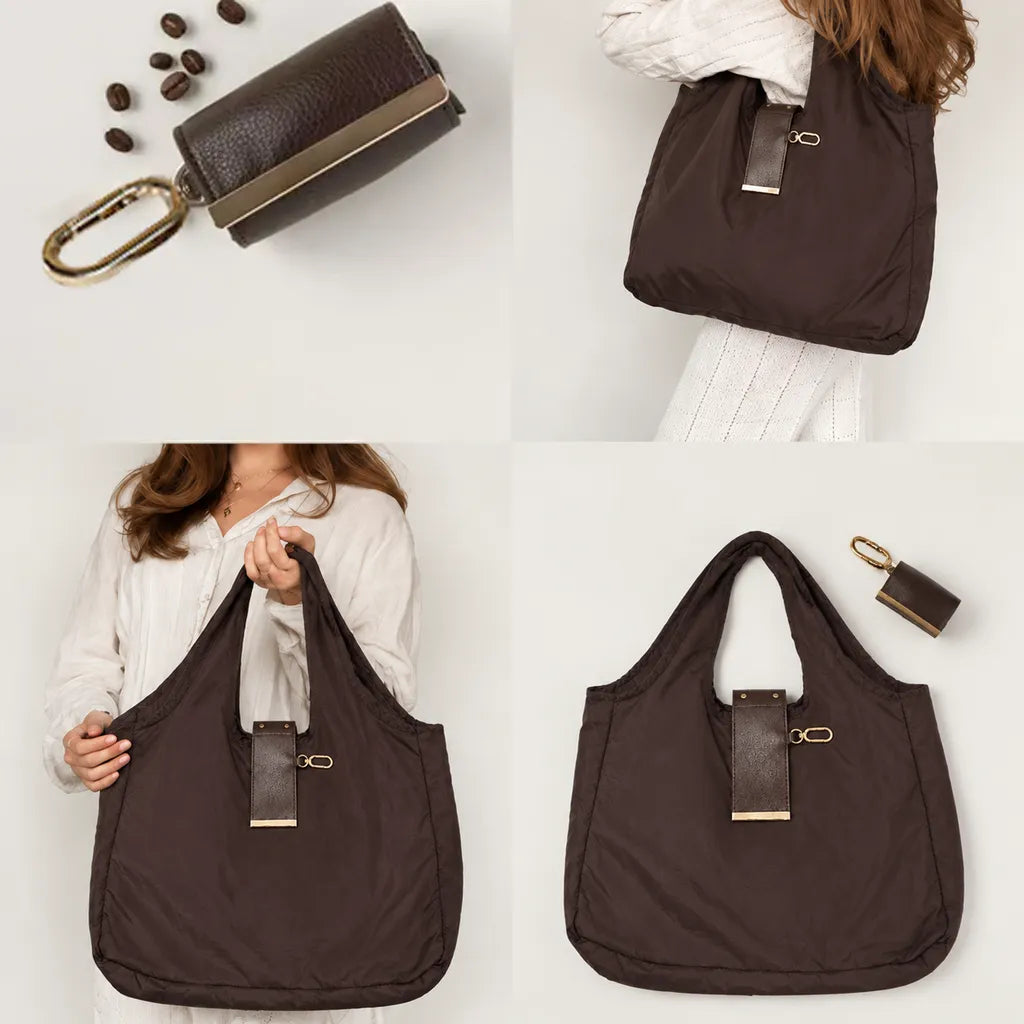 👜✨Foldable Shopping Bag Keychain Eco-Friendly Reusable Tote Bag