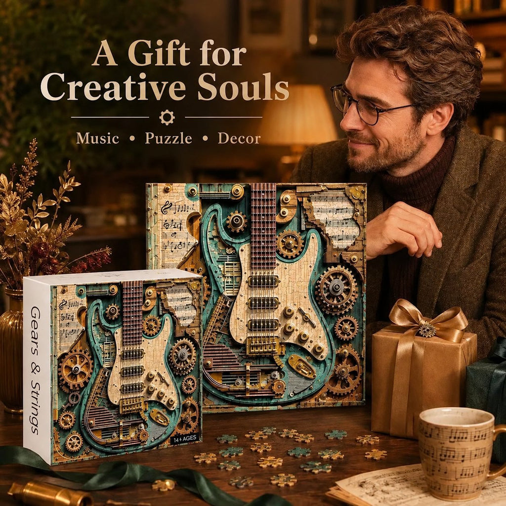 🧩Creative Steampunk Guitar 3D visual Puzzle