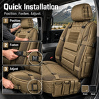🚙Rugged Truck Seat Cover – Tactical Storage, Seat Protection & All‑Day Comfort