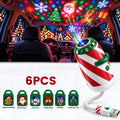 One projector and six Christmas pattern pieces