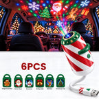 One projector and six Christmas pattern pieces