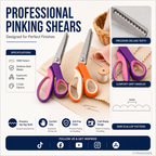 ✂️ LIMITED TIME | 38% OFF! Multipurpose Pinking Shears, Serrated Fabric Scissors