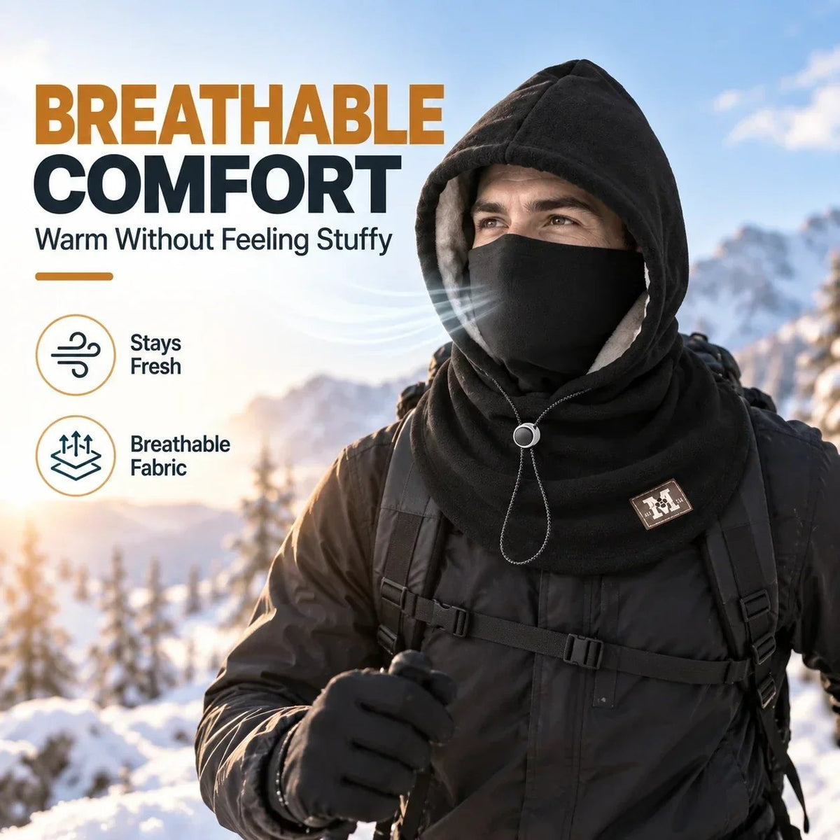 Winter Fleece Balaclava – 3-in-1 Hood, Face & Neck Warmer