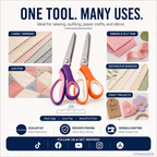 ✂️ LIMITED TIME | 38% OFF! Multipurpose Pinking Shears, Serrated Fabric Scissors