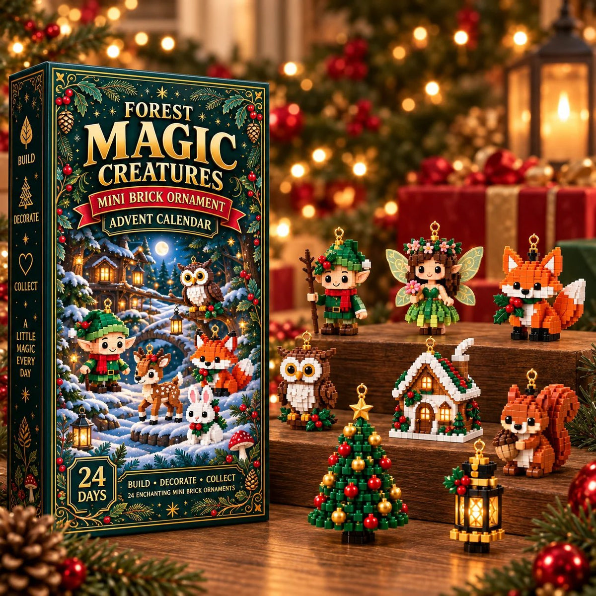 🎄 24-Day Forest Magic Creatures Building Block Advent Calendar