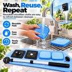 Rinse. Dry. Reuse. - magnetic glass cleaner kit