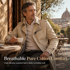 Men's Cotton Mid-Length Jacket | Spring & Fall