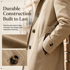 Durable Construction – Built to Last. Reinforced seams help maintain the jacket's shape after repeated washing.