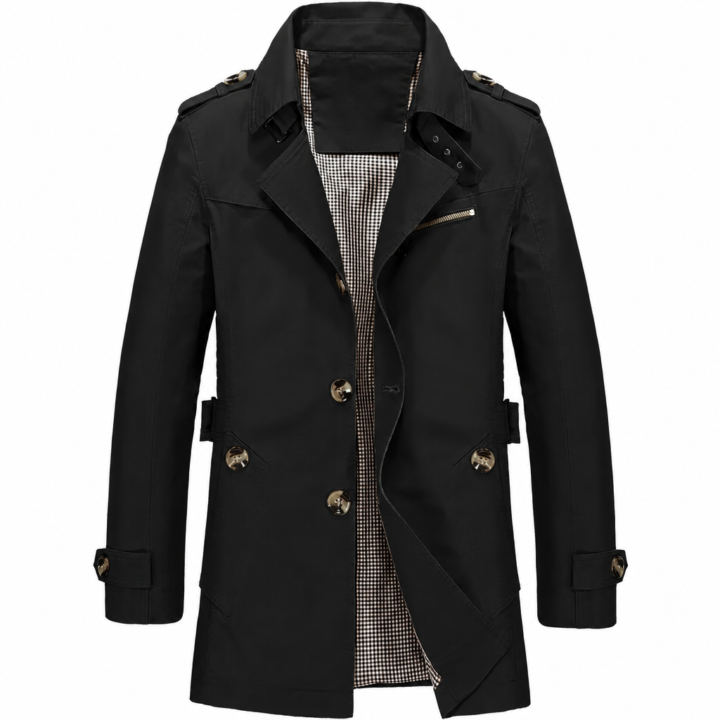 Men's Cotton Mid-Length Jacket | Spring & Fall