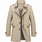 Men's Cotton Mid-Length Jacket | Spring & Fall