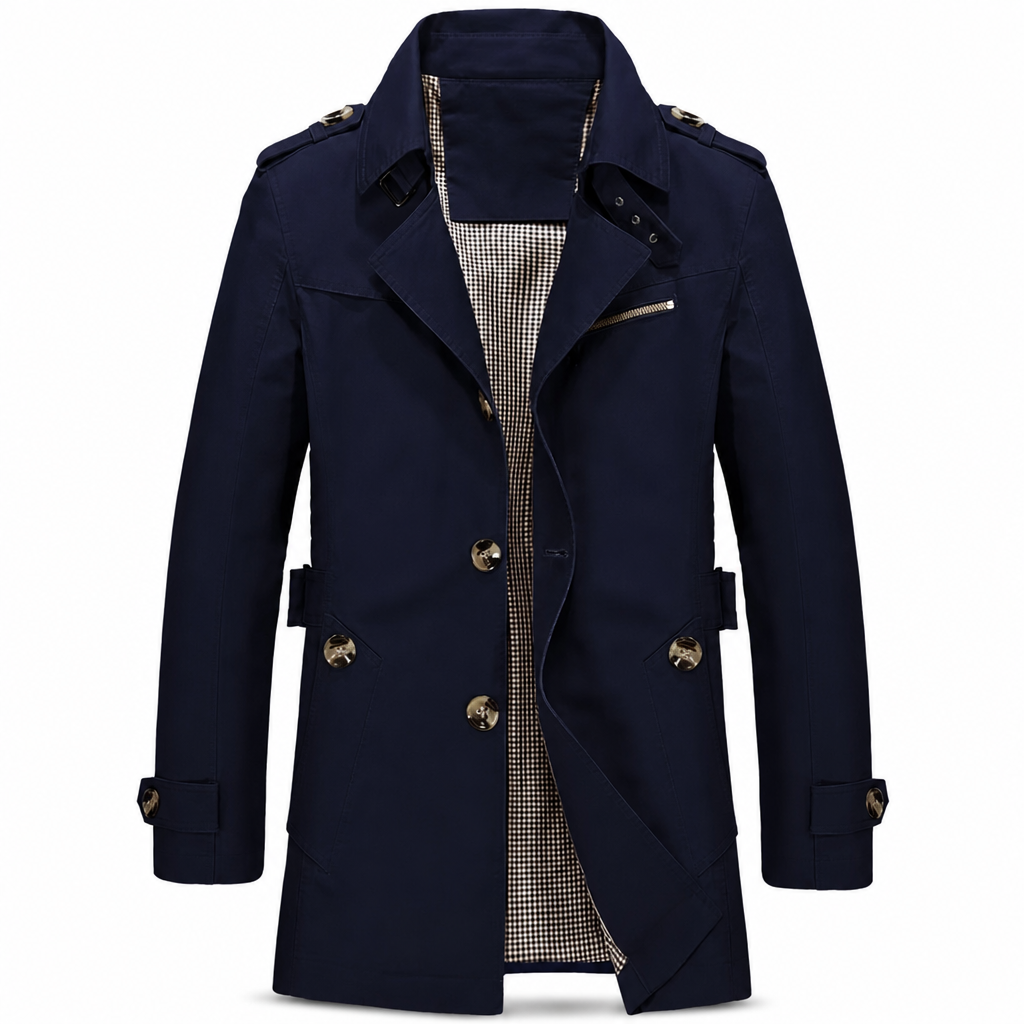 Men's Cotton Mid-Length Jacket | Spring & Fall