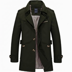 Men's Cotton Mid-Length Jacket | Spring & Fall
