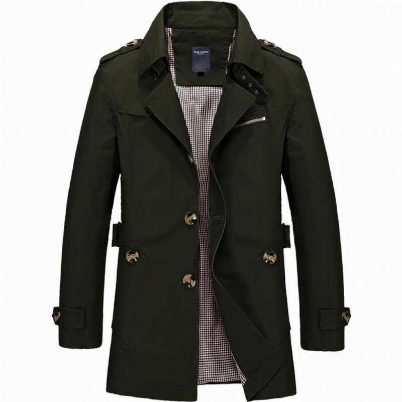 Men's Cotton Mid-Length Jacket | Spring & Fall